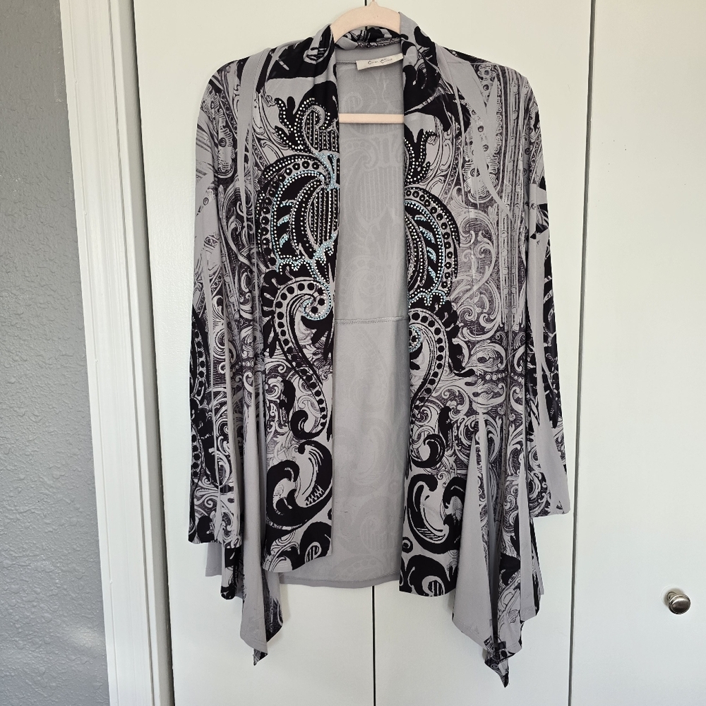 Cover charge bling waterfall size medium cardigan
